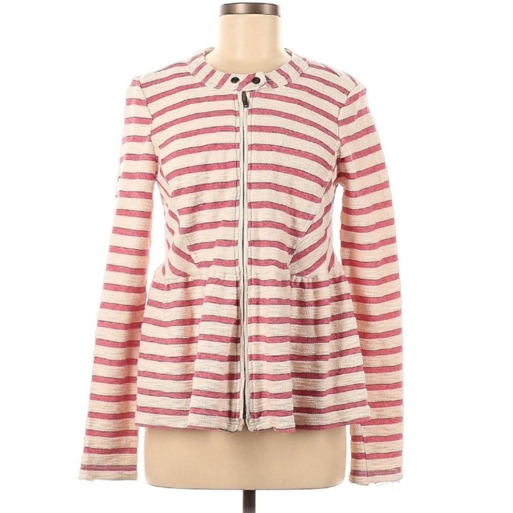 FREE PEOPLE Striped Peplum Jacket - Size Medium